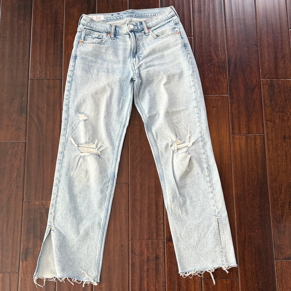 Gap Distressed Light Blue Women's Jeans 0/25